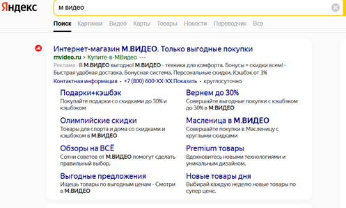 пример полного заполнения профиля в Яндекс Директ